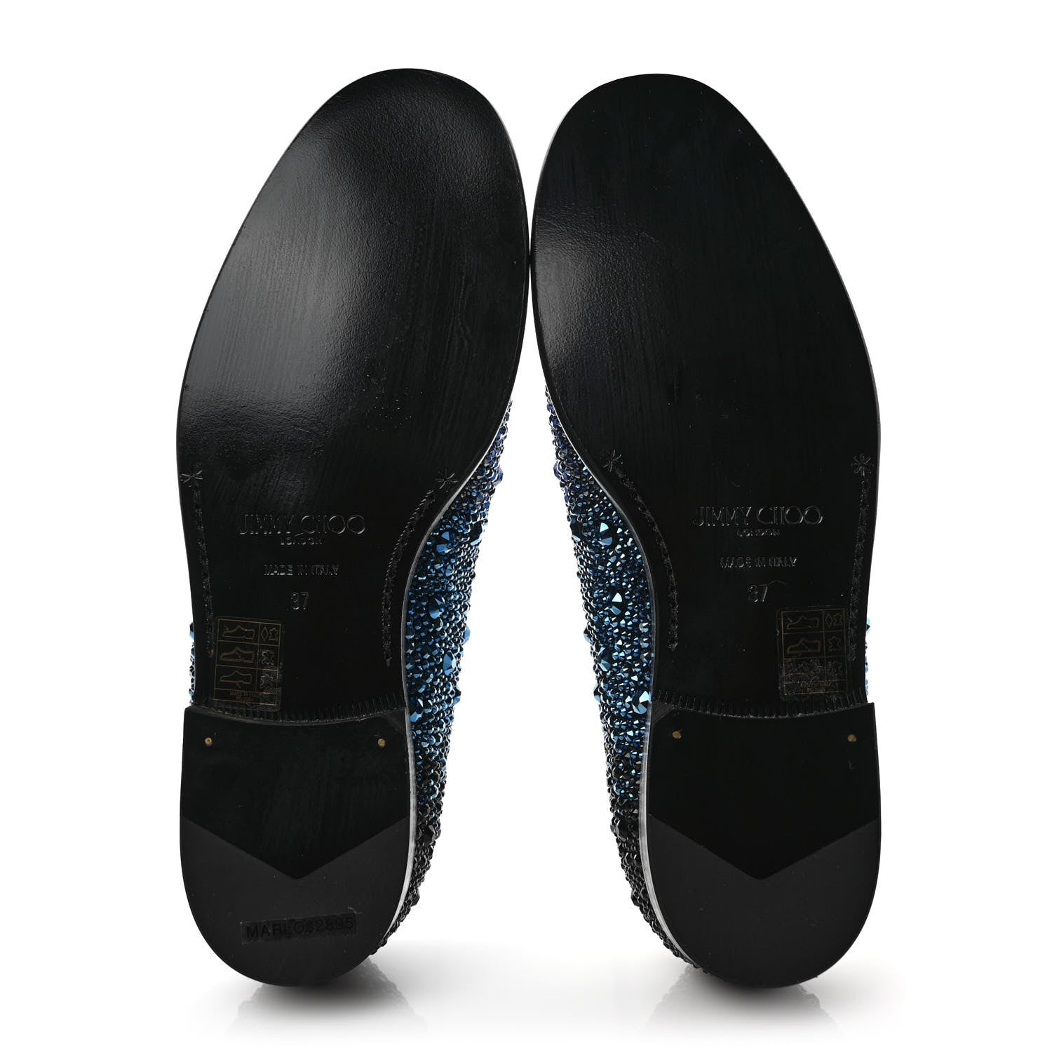 Jimmy Choo Crystal Marlo Loafers 37 Black Multicolor 5 of 8