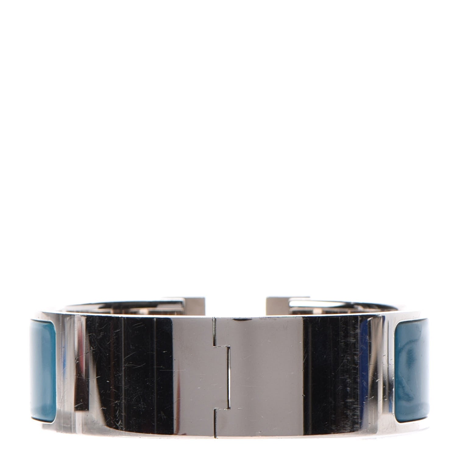 Hermes Enamel Wide Clic Clac H Bracelet GM Bleu Indien 3 of 4