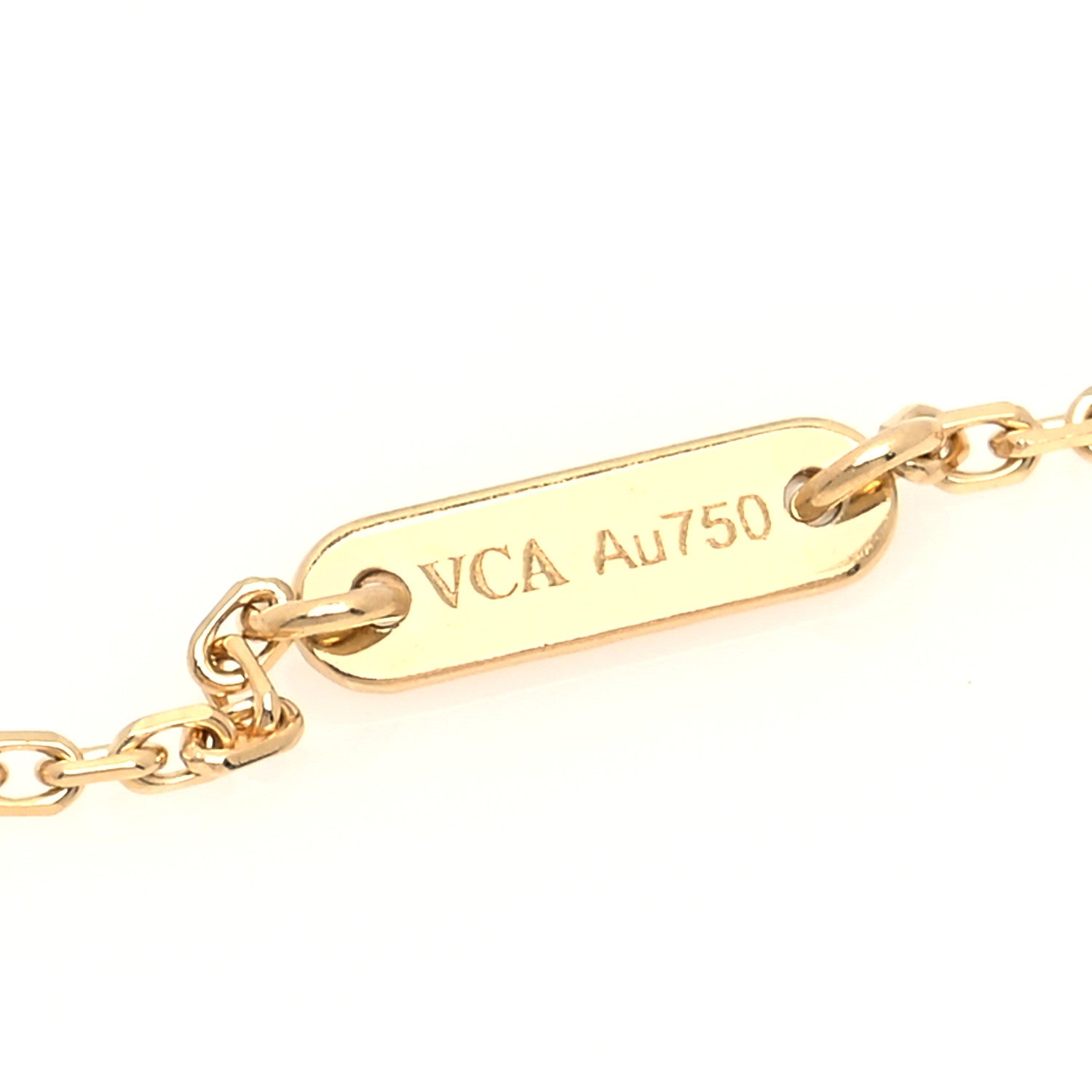 Van Cleef & Arpels 18K Yellow Gold Mother of Pearl Sweet Alhambra Pendant Necklace 6 of 6