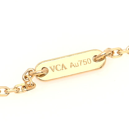 Van Cleef & Arpels 18K Yellow Gold Mother of Pearl Sweet Alhambra Pendant Necklace 6 of 6