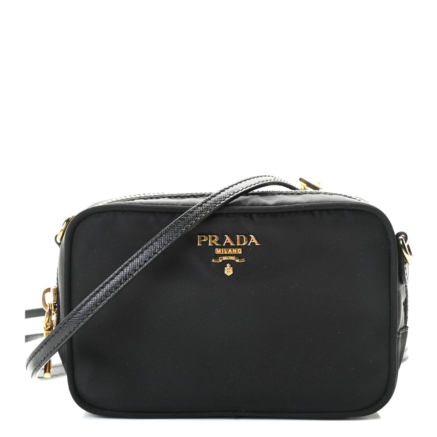 Tessuto Nylon Mini Camera Crossbody Bag Black