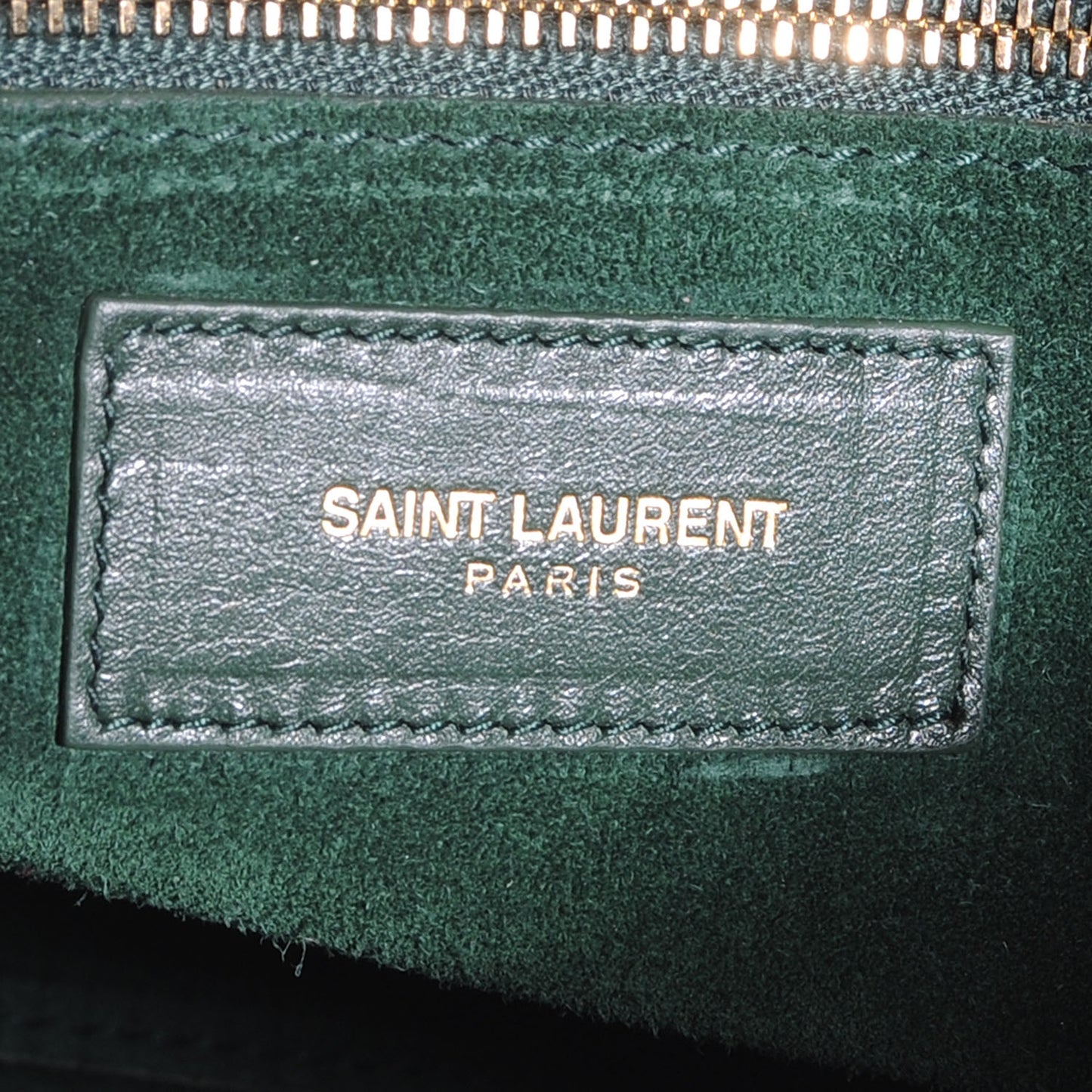 Leather Large Sac de Jour Carryall Vert Anglais