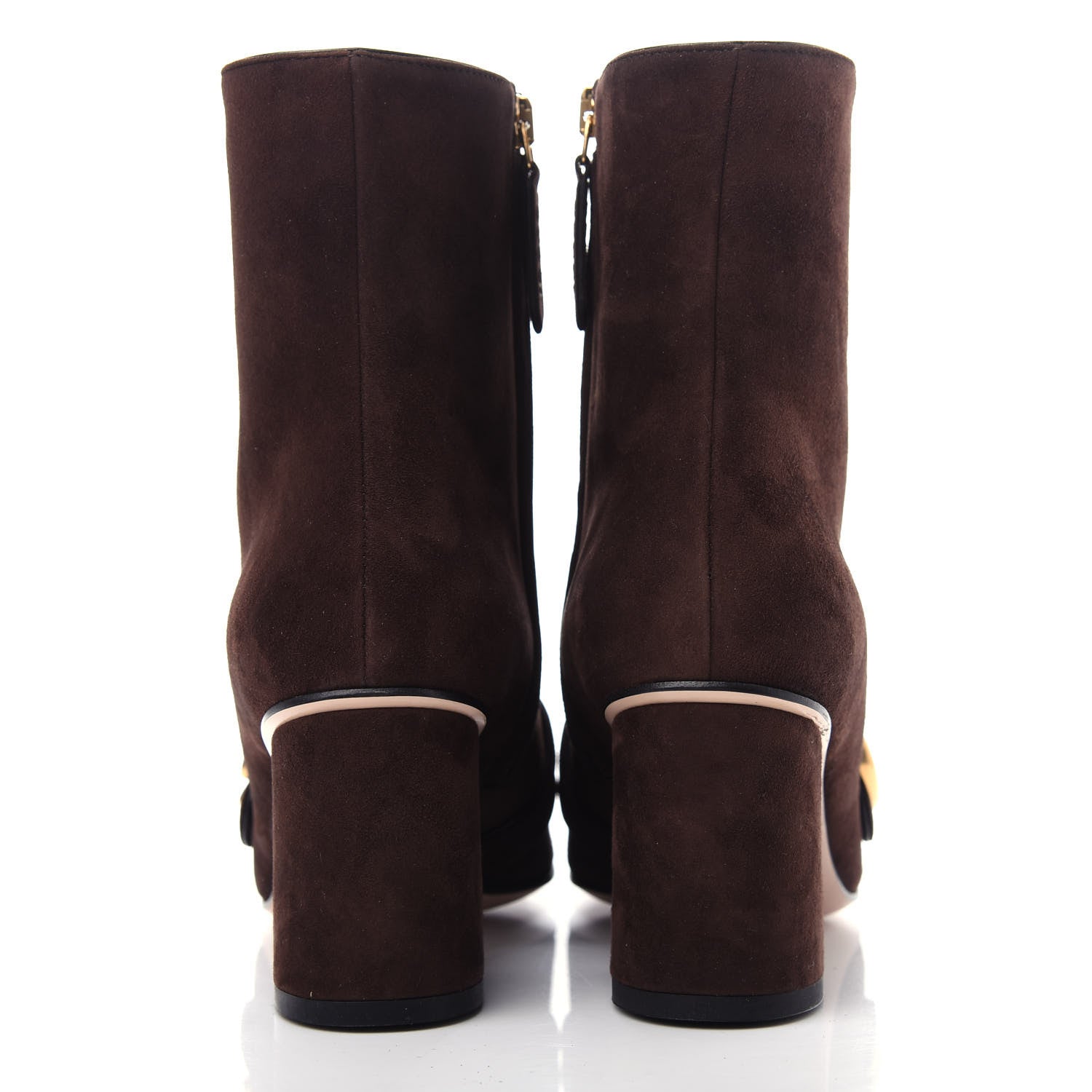 Gucci Kid Scamosciato GG Marmont Fringe 75mm Ankle Boots 36 Cocoa 7 of 11