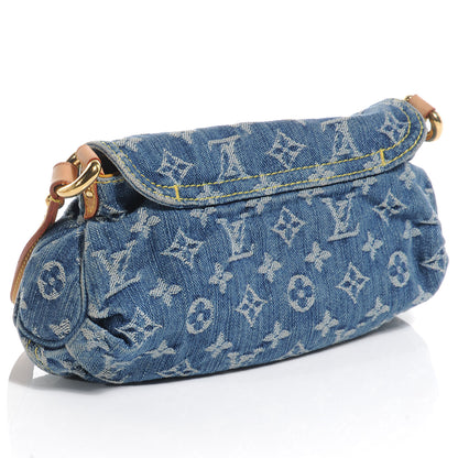 Louis Vuitton Monogram Denim Mini Pleaty Blue 3 of 7