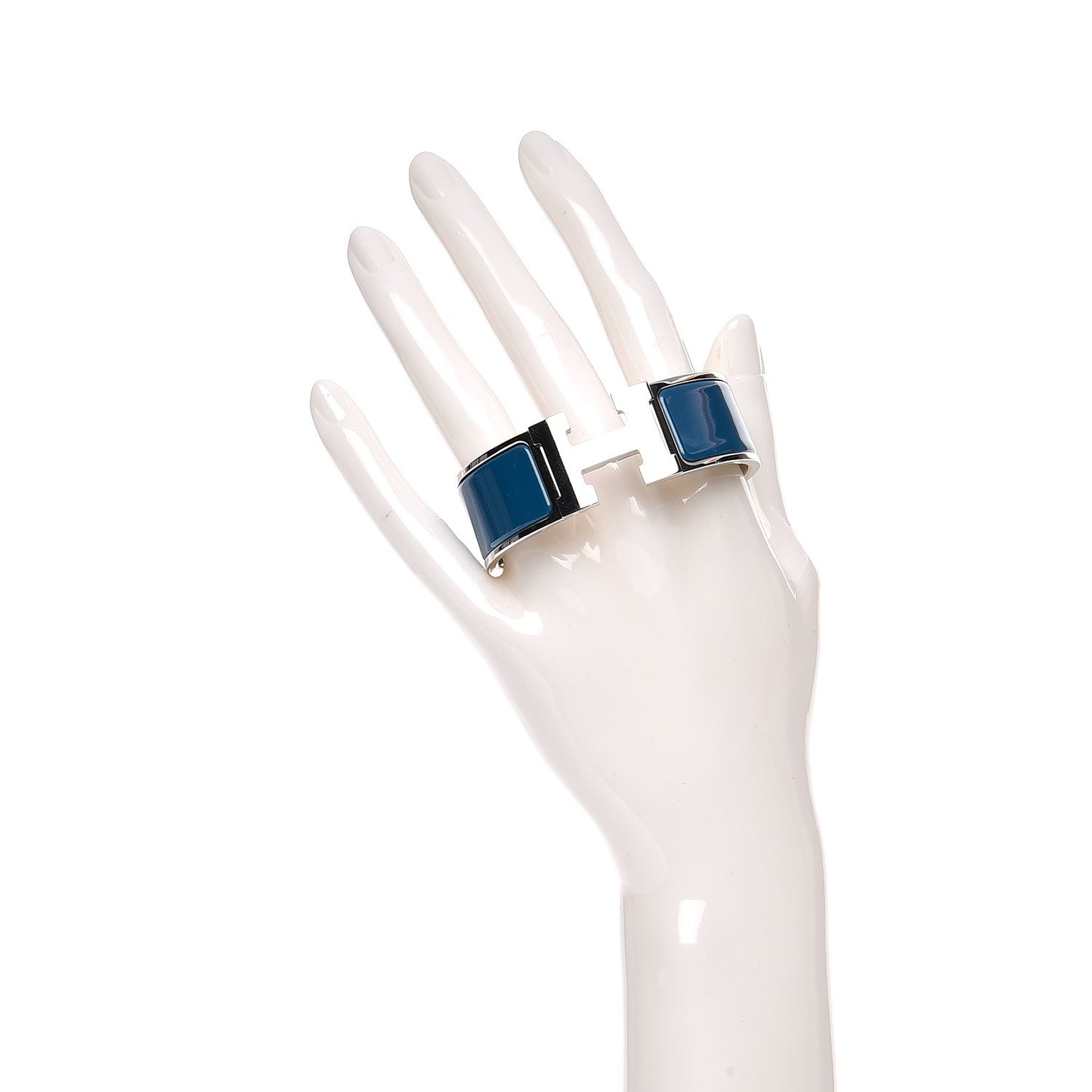 Enamel Wide Clic Clac H Bracelet PM Bleu Profond