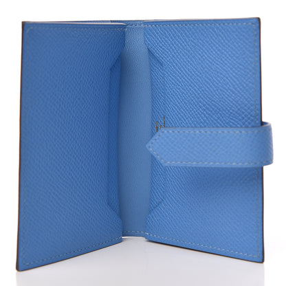 Hermes Epsom Bearn Card Holder Wallet Bleu Paradis 5 of 8