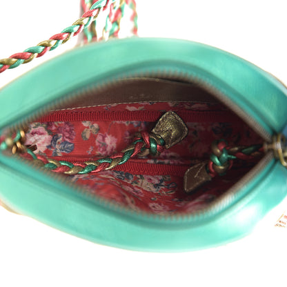 Gucci Laminated Nappa Trapuntata Mini Zumi Dome Shoulder Bag Rosso Jasmine Green Rame 4 of 8
