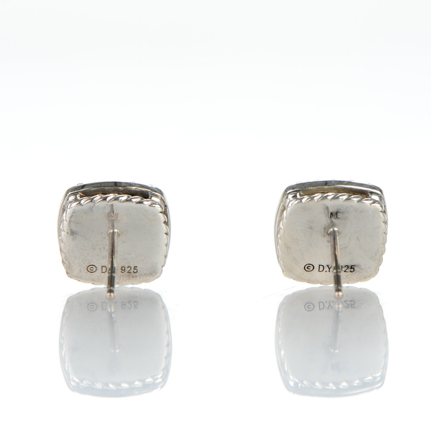 Sterling Silver Diamond Prasiolite 7mm Petite Albion Earrings