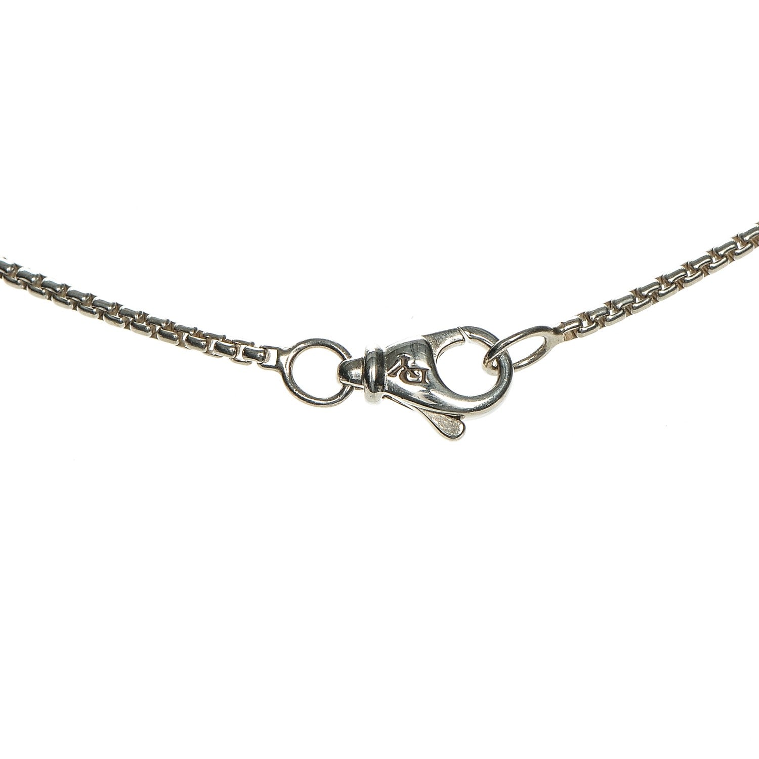 David Yurman Sterling Silver Diamond White Topaz 7mm Petite Albion Pendant Necklace 5 of 5