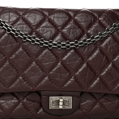 Chanel Aged Calfskin Quilted 2.55 Reissue 226 Flap Dark Burgundy 8 of 10