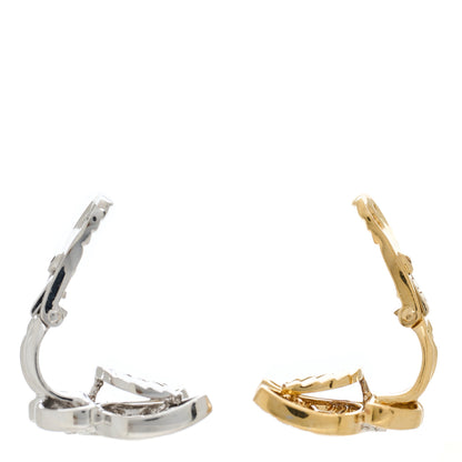 Van Cleef & Arpels 18K Yellow White Gold Diamond Yellow Sapphire Two Butterfly Clip On Earrings 3 of 7