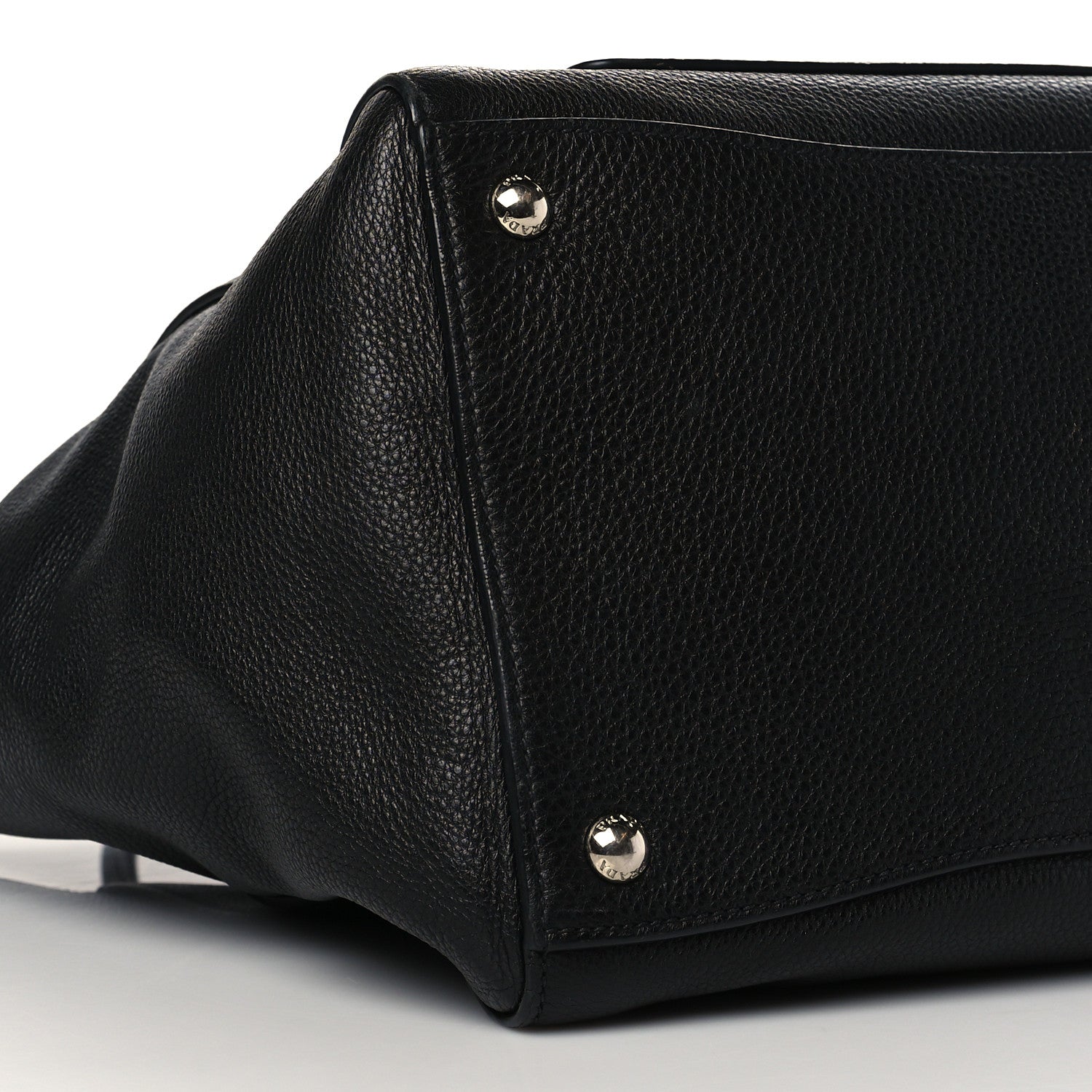 Prada Glace Calf Twin Pocket Tote Black 17 of 26