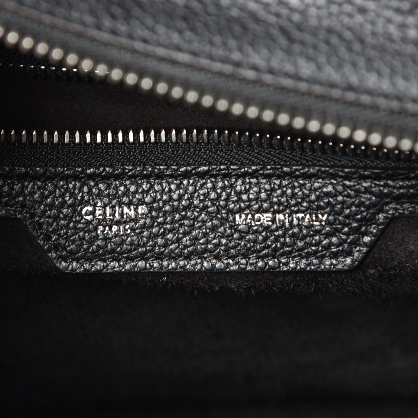 Drummed Calfskin Micro Luggage Black