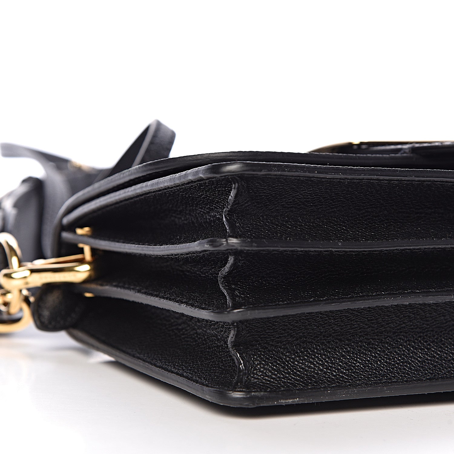 Burberry Soft Grain Calfskin Medium Buckle Crossbody Black 7 of 9