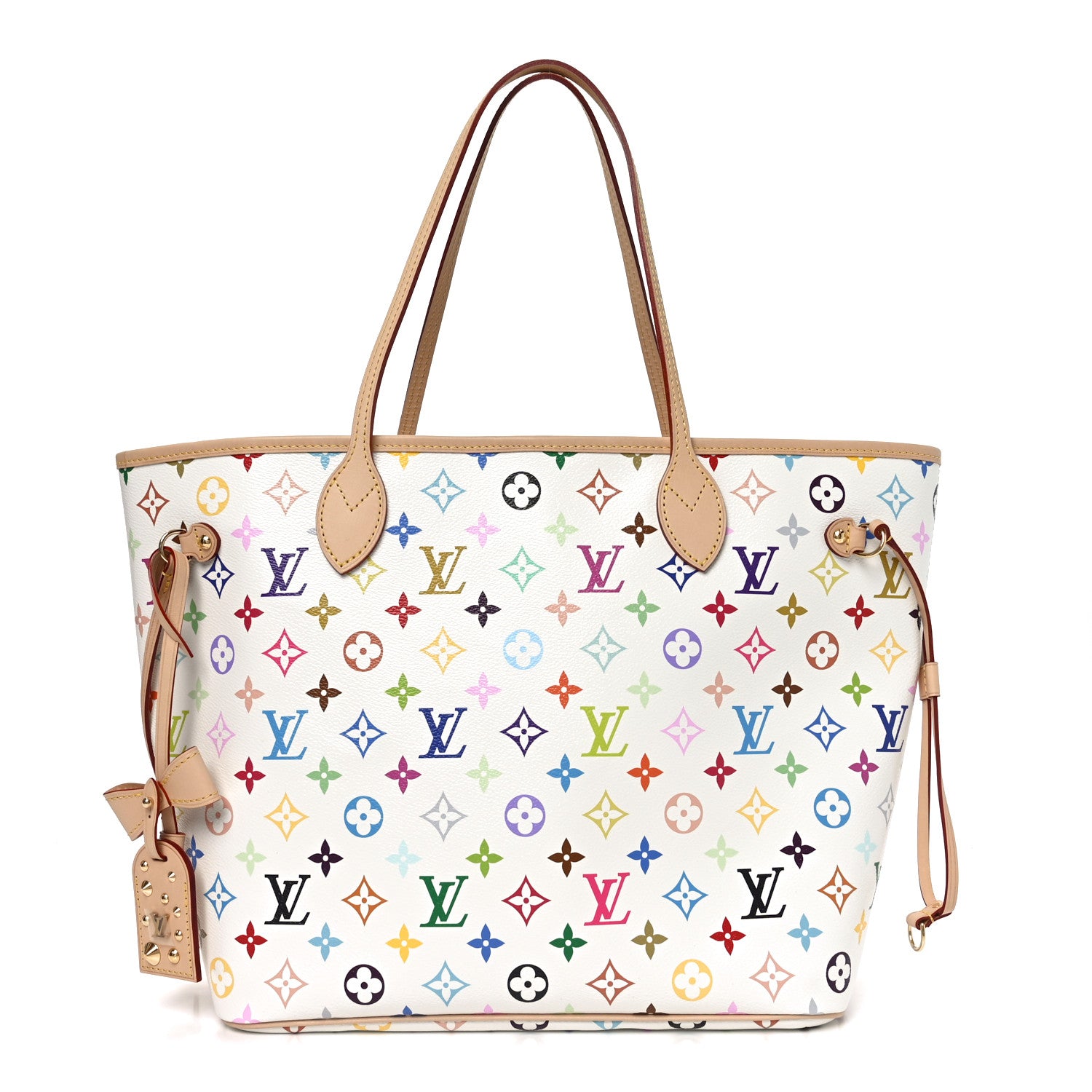 Louis Vuitton LV X TM Monogram Multicolor Neverfull MM White 1 of 9