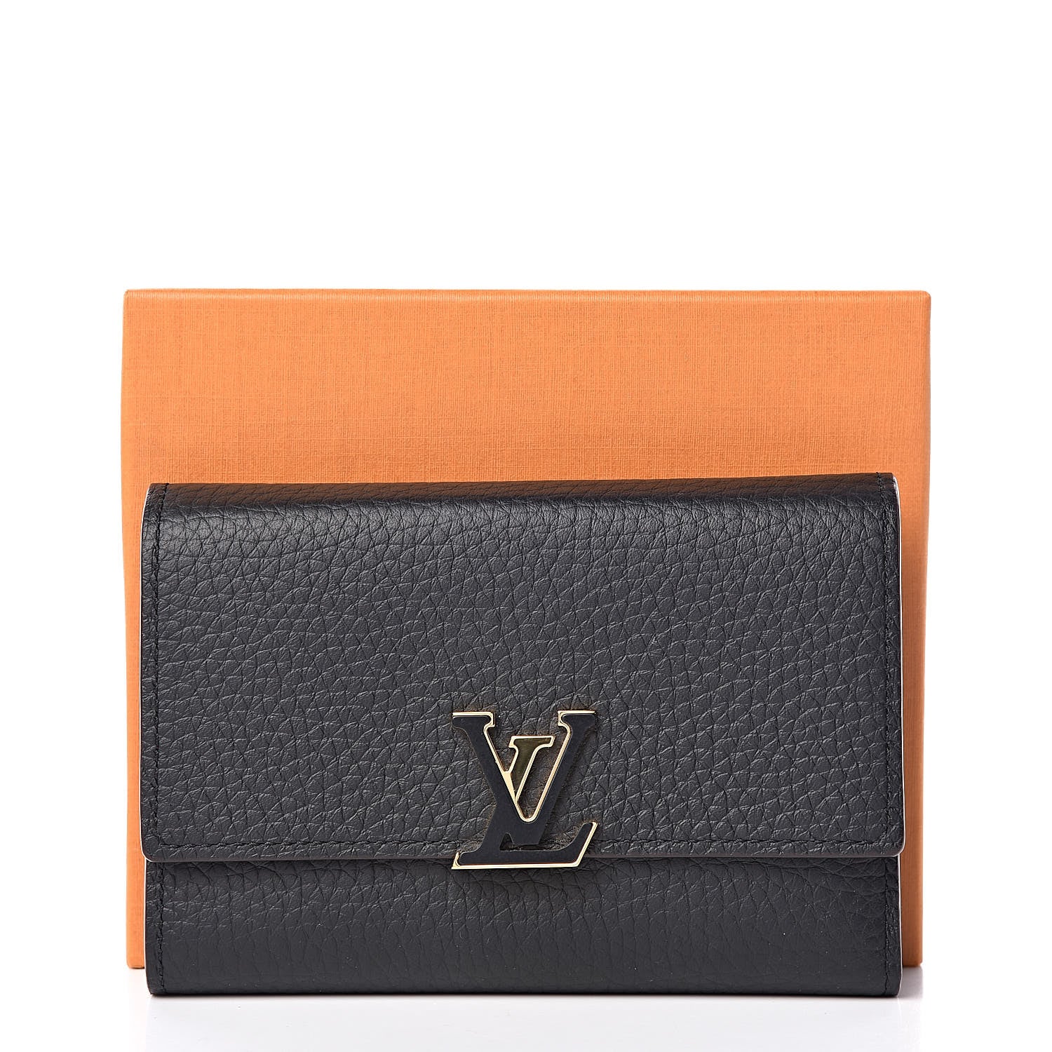 Louis Vuitton Taurillon Capucines Compact Wallet Black 11 of 11