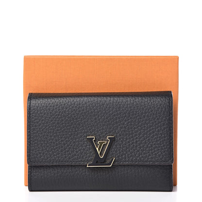 Louis Vuitton Taurillon Capucines Compact Wallet Black 11 of 11