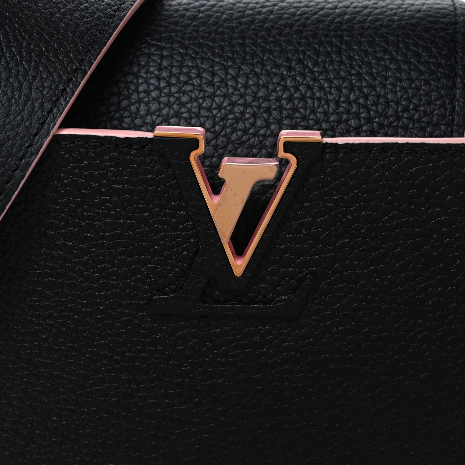 Louis Vuitton Taurillon Capucines BB Black Pink 7 of 9