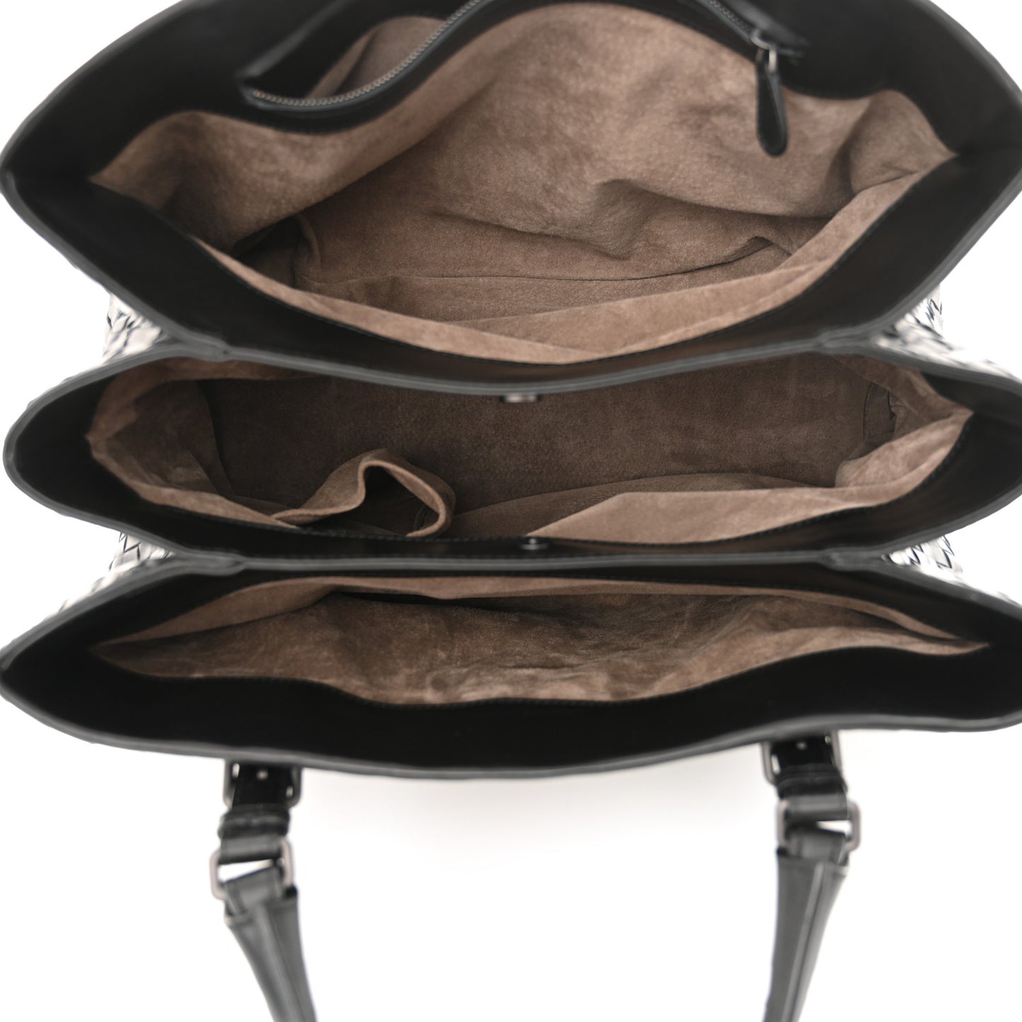 Nappa Intrecciato Medium Roma Tote Black