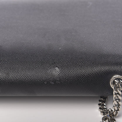 Saint Laurent Grain De Poudre Medium Classic Monogram Kate Satchel Black 7 of 10