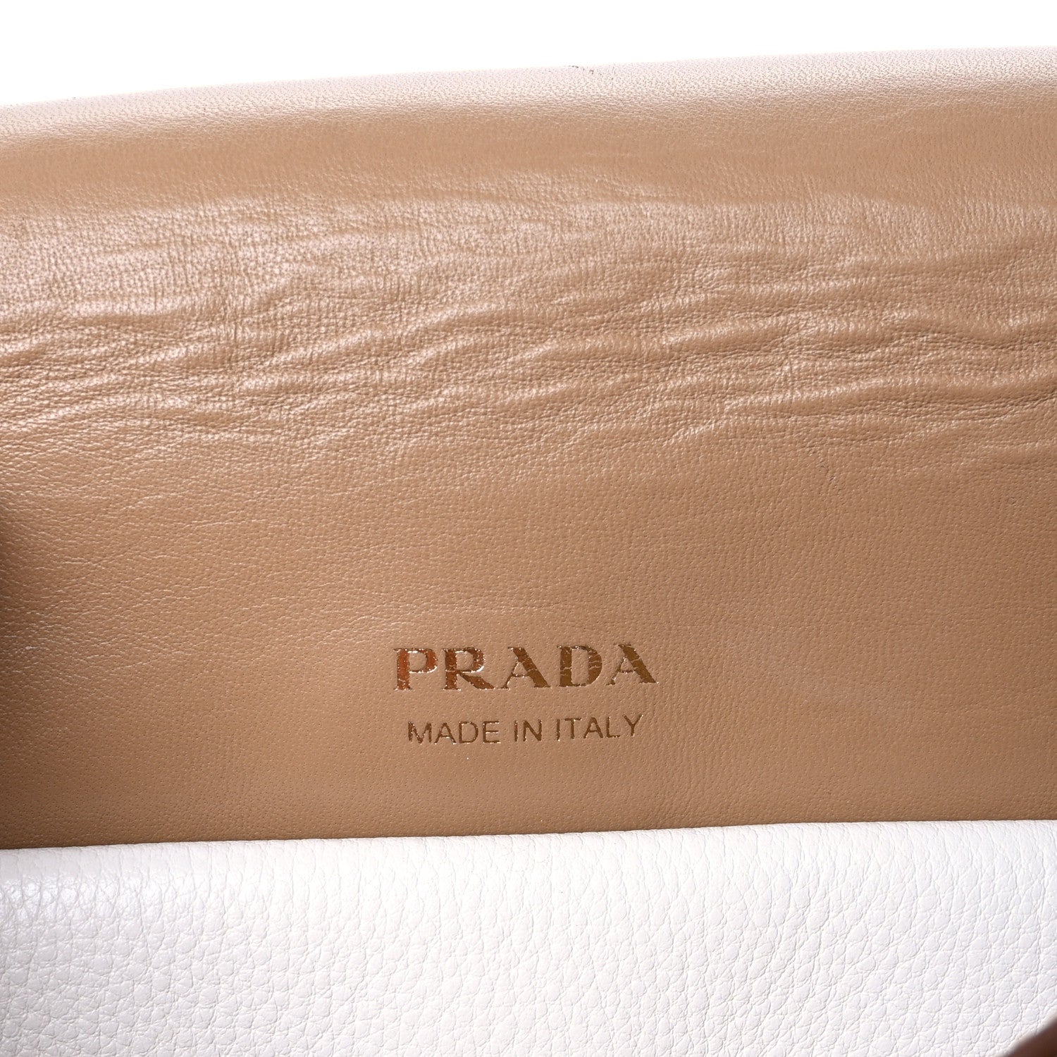Prada Vitello Daino Flap Shoulder Bag Talco 6 of 11