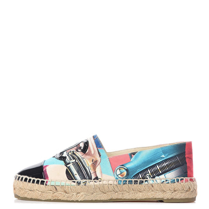 Chanel Patent Fabric CC Espadrilles 36 Multicolor Black 1 of 11