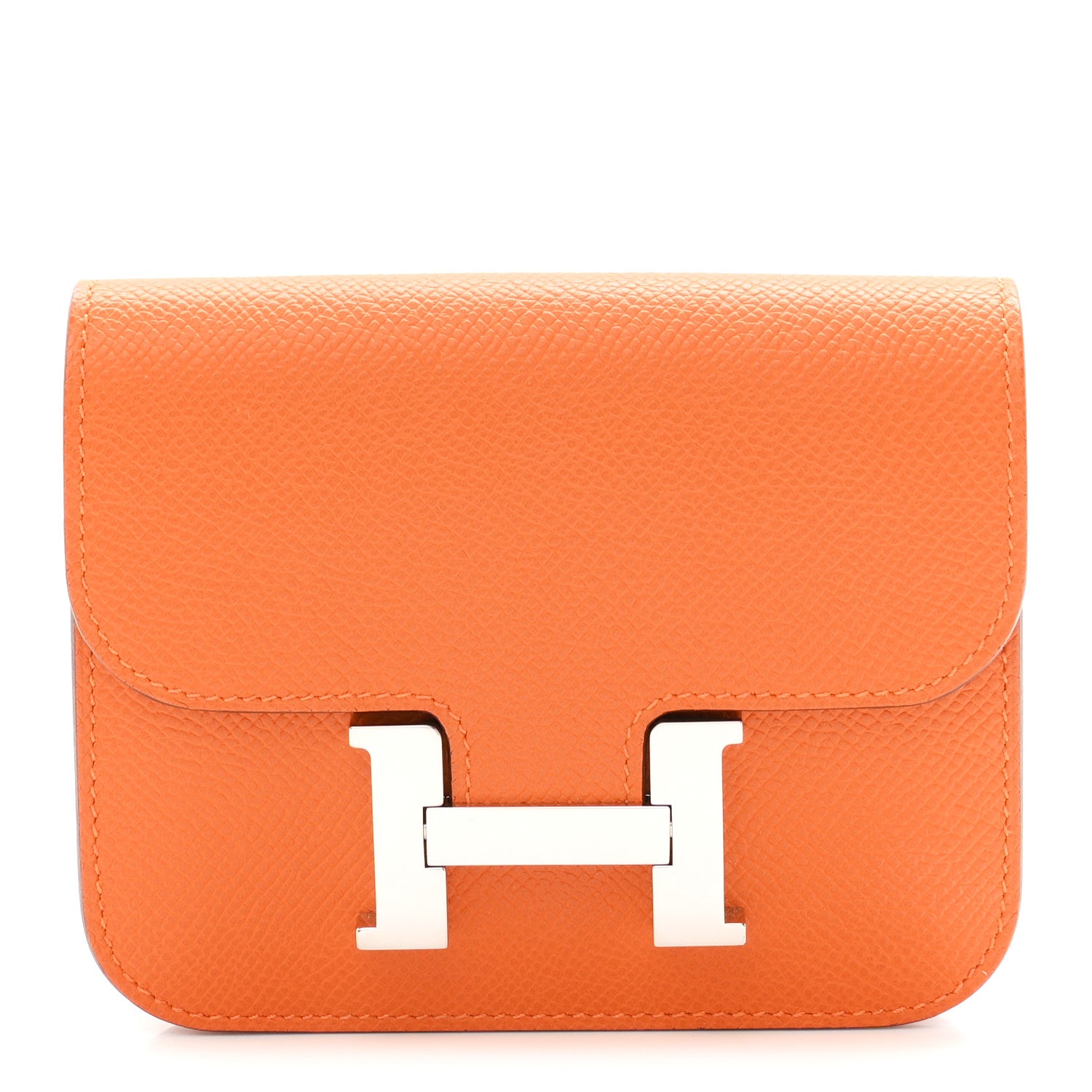 Hermes Epsom Constance Slim Wallet Orange 1 of 9