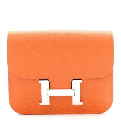 Hermes Epsom Constance Slim Wallet Orange 1 of 9