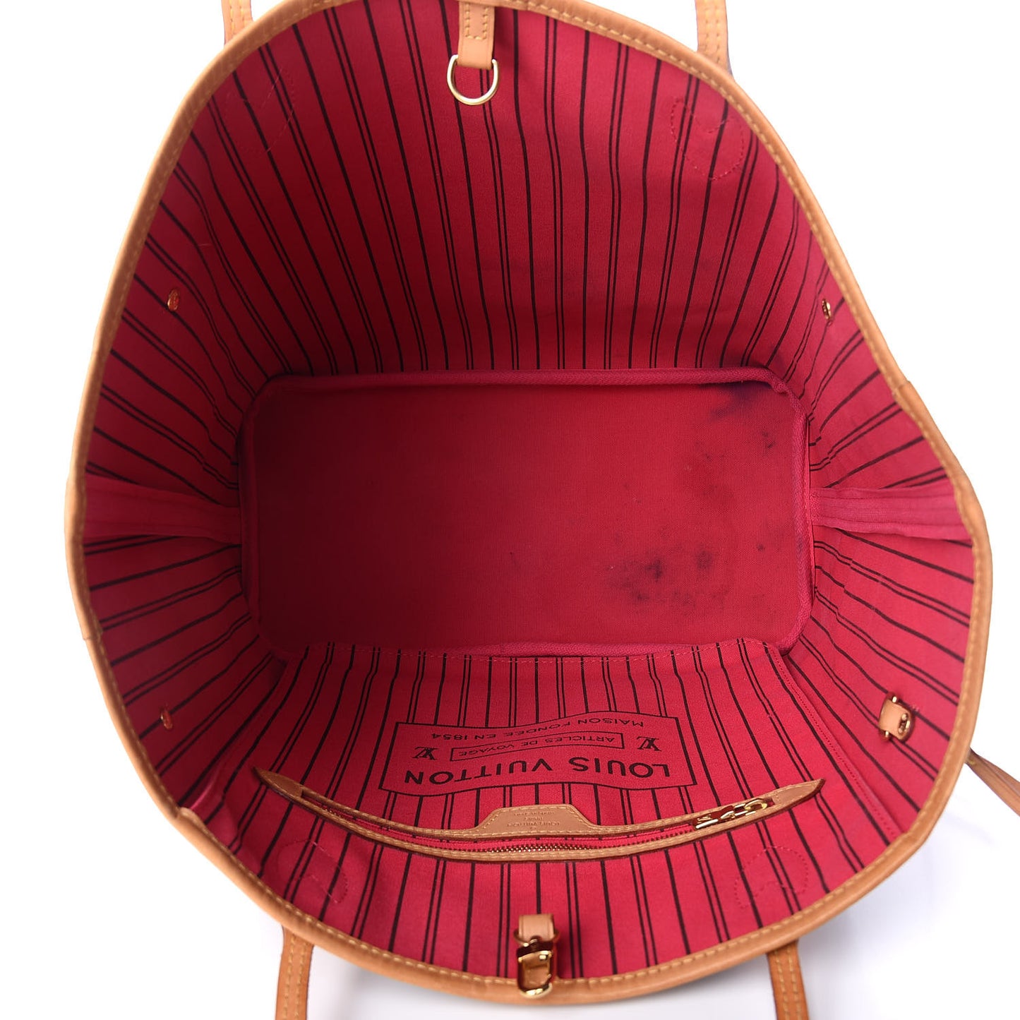 Monogram Bay Neverfull MM Rose Ballerine Poppy
