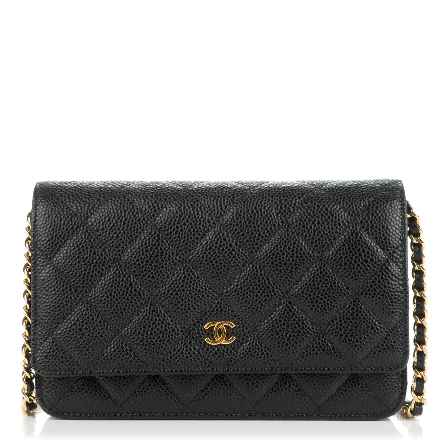 Chanel Caviar Quilted Wallet On Chain WOC Black 1 of 8