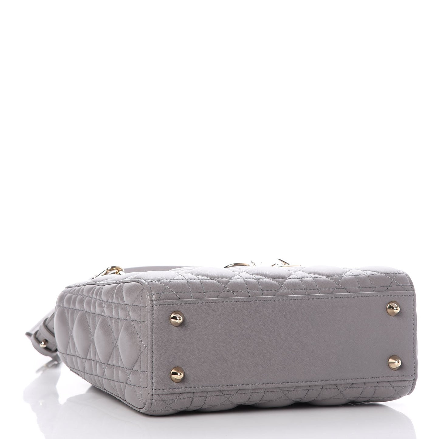 Lambskin Cannage Small My Lady Dior Gris