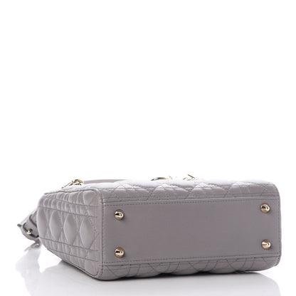 Christian Dior Lambskin Cannage Small My Lady Dior Gris 4 of 7