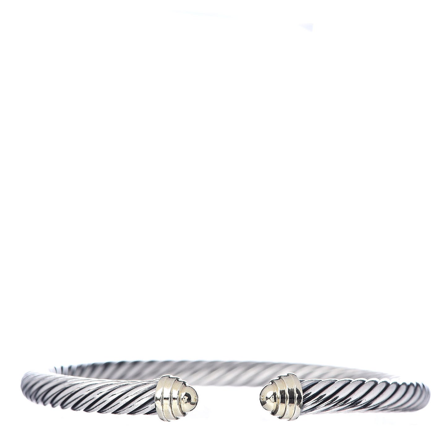 Sterling Silver 14K Yellow Gold 5mm Cable Classics Bracelet