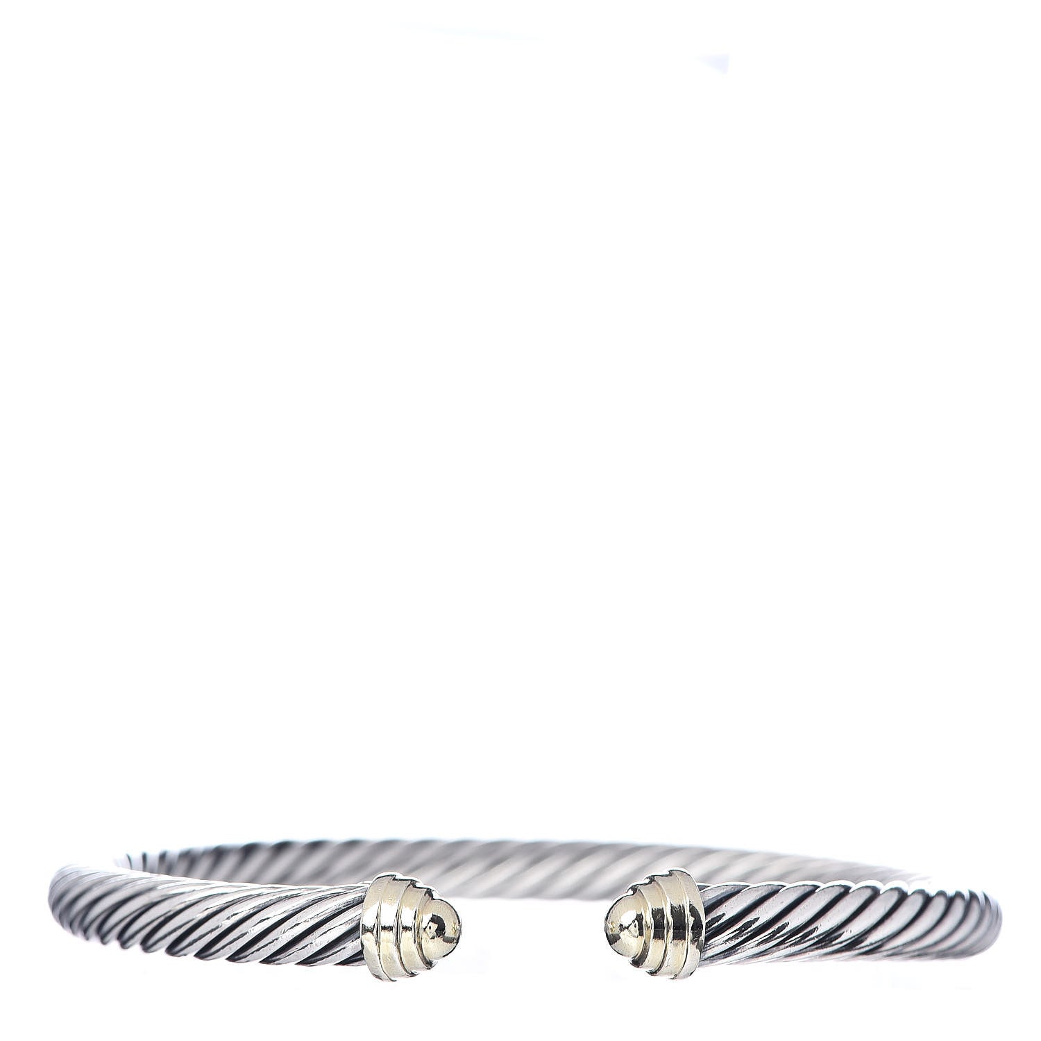 David Yurman Sterling Silver 14K Yellow Gold 5mm Cable Classics Bracelet 1 of 4