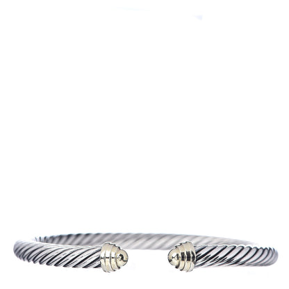 David Yurman Sterling Silver 14K Yellow Gold 5mm Cable Classics Bracelet 1 of 4