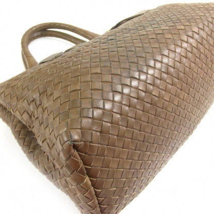 Bottega Veneta Leather Intrecciato Roma Tote Brown 5 of 11
