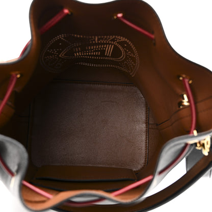 Fendi Vitello Grace F is Fendi Stamp Patch Perforated Small Mon Tresor Bucket Bag Black 5 of 9