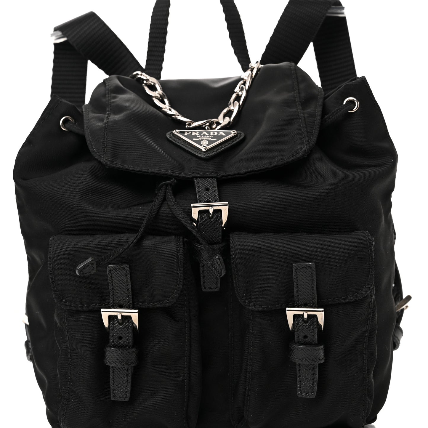 Nylon Vela Mini Crossbody Backpack Black