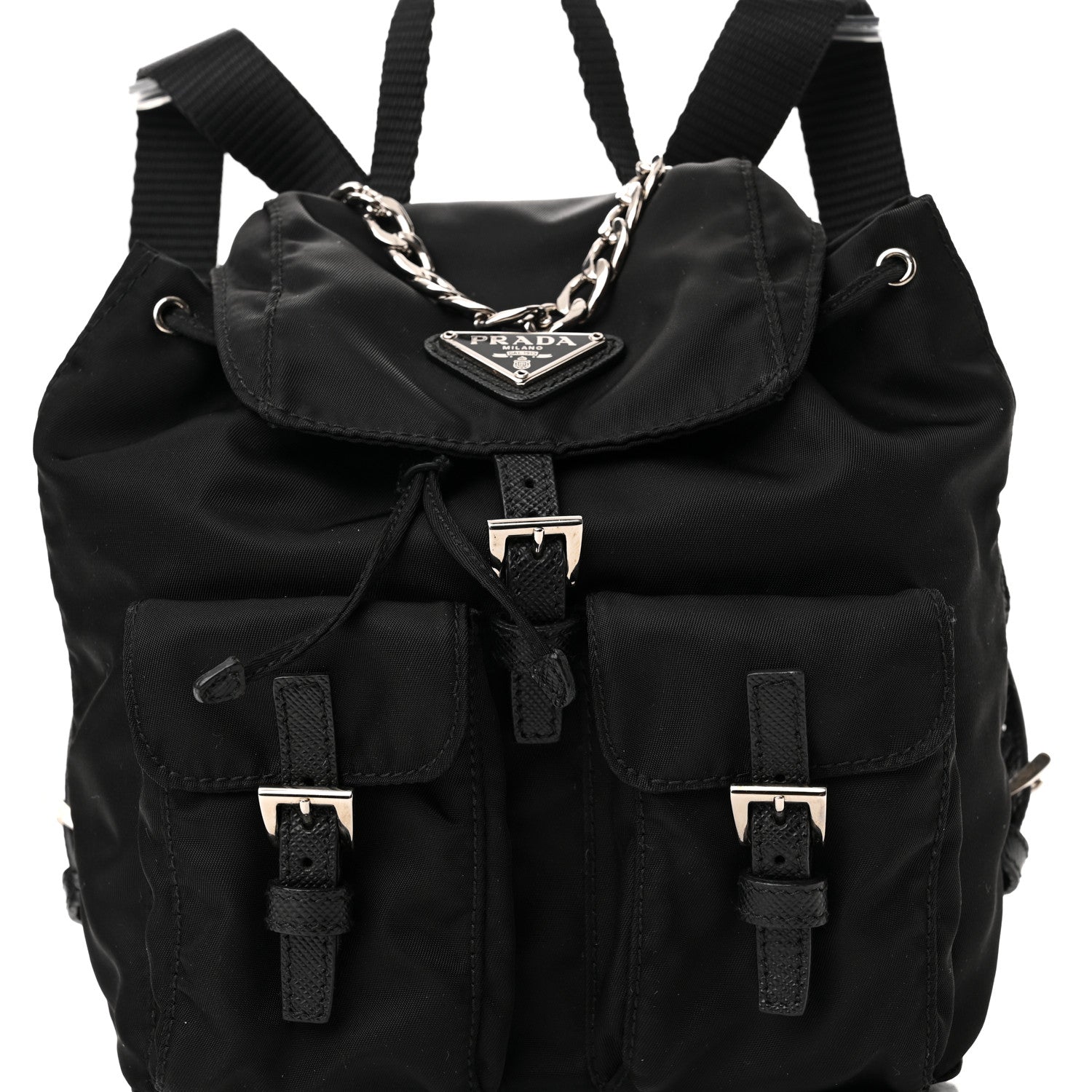 Prada Nylon Vela Mini Crossbody Backpack Black 7 of 9