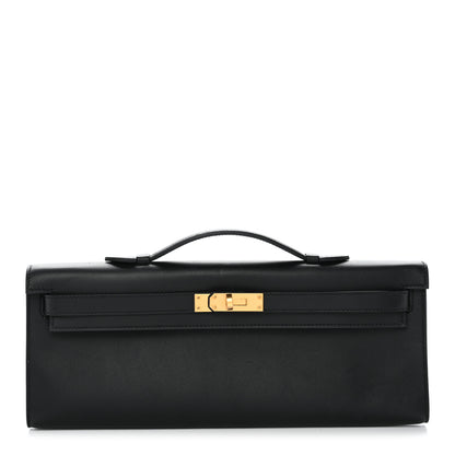 Hermes Swift Kelly Cut Clutch Pochette Black 1 of 12