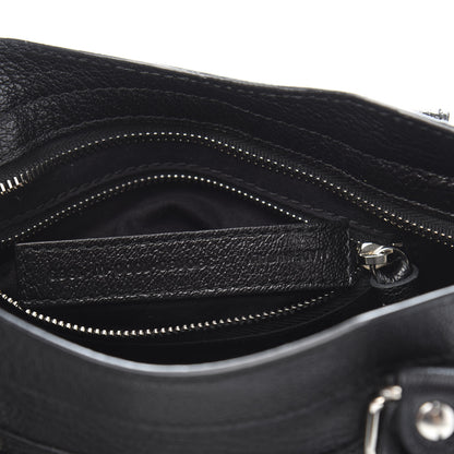 Balenciaga Chevre Silver Metallic Edge Hardware Mini City Black 8 of 13