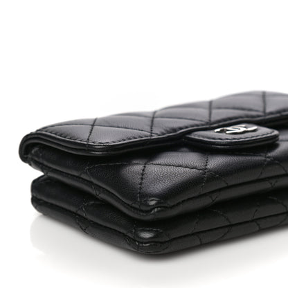 Chanel Lambskin Quilted Zip Card Holder Black 11 of 14