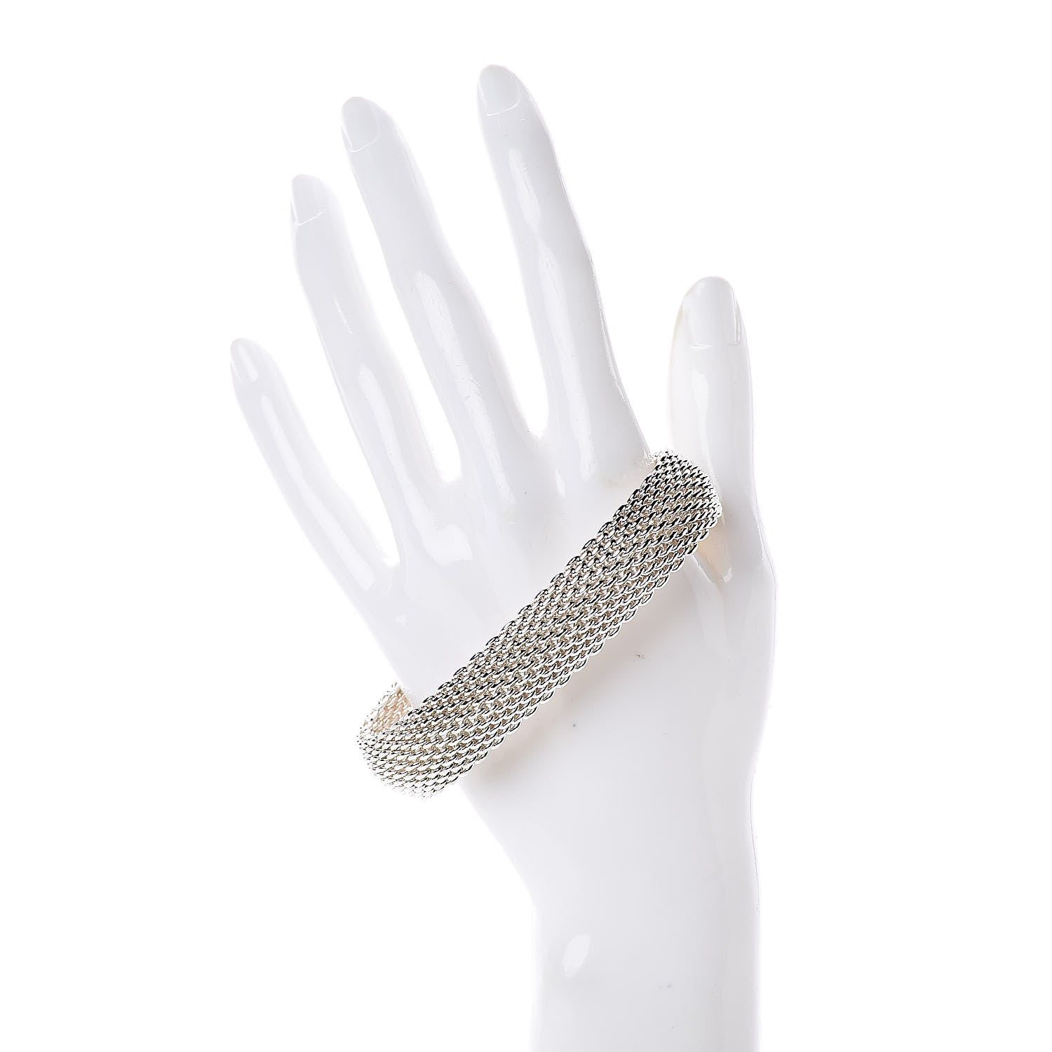 Tiffany Sterling Silver Somerset Mesh Bracelet 2 of 5