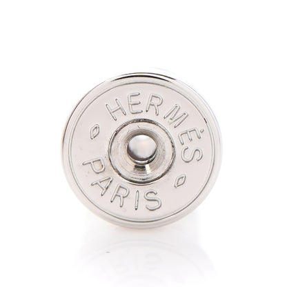 Hermes Palladium Lacquered Mini Pop H Earrings Rose Dragee 4 of 5