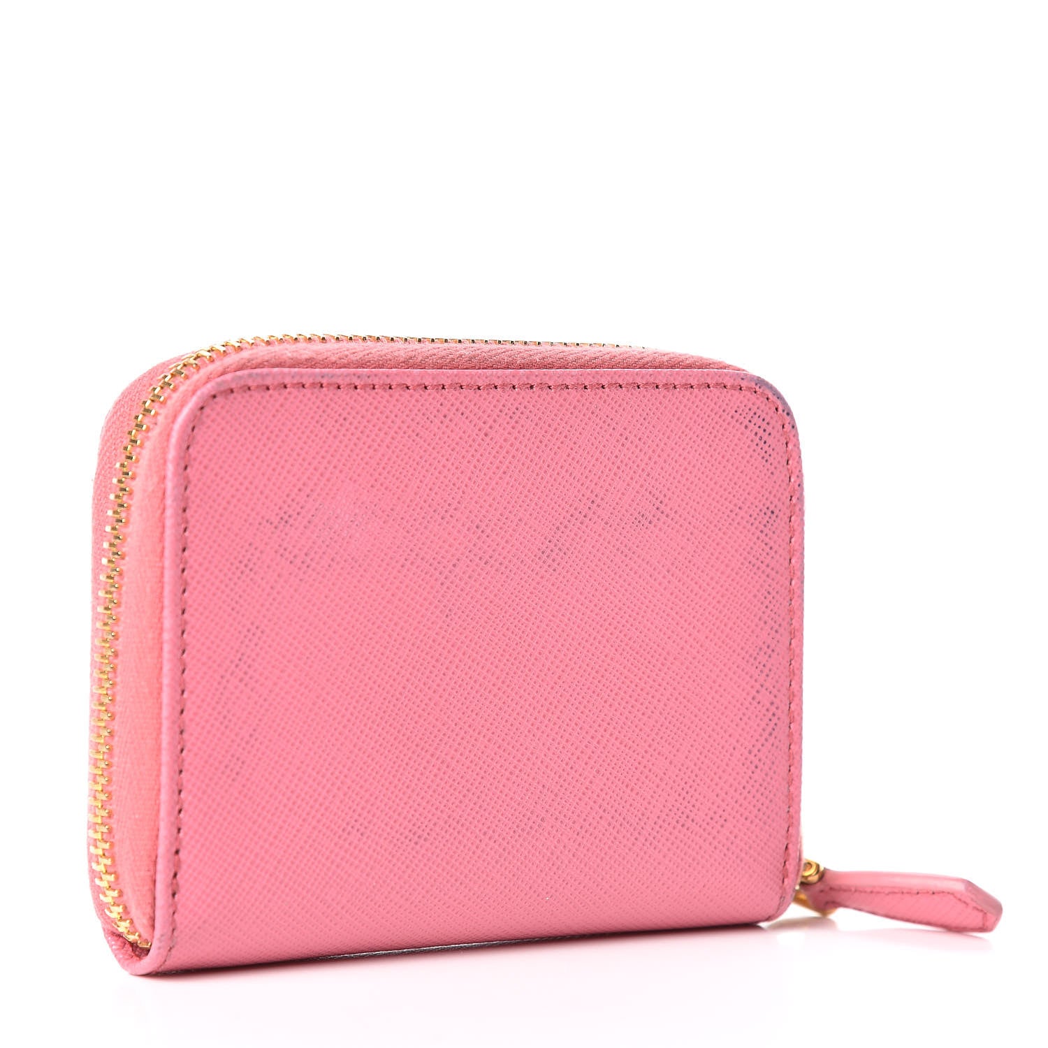 Prada Saffiano Metal Zip Coin Purse Geranio 3 of 10