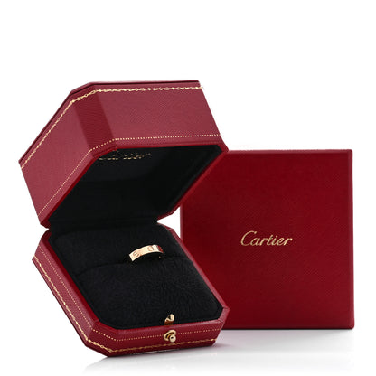 Cartier 18K Yellow Gold Diamond 4mm LOVE Wedding Band Ring 51 5.75 5 of 5