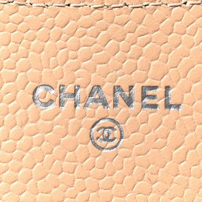 Chanel Caviar Quilted Flap Card Holder Wallet Beige 6 of 9