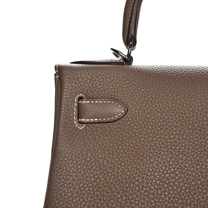Hermes Togo Kelly Retourne 28 Etoupe 23 of 36