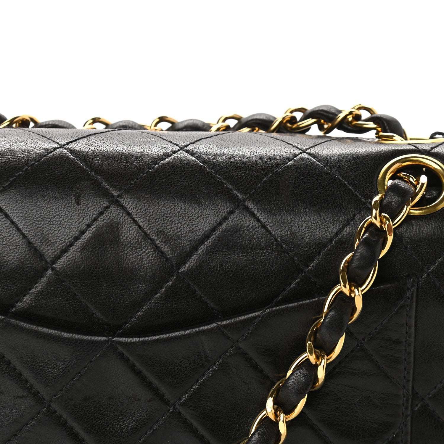 Chanel Lambskin Quilted Small Double Flap Black 10 of 12