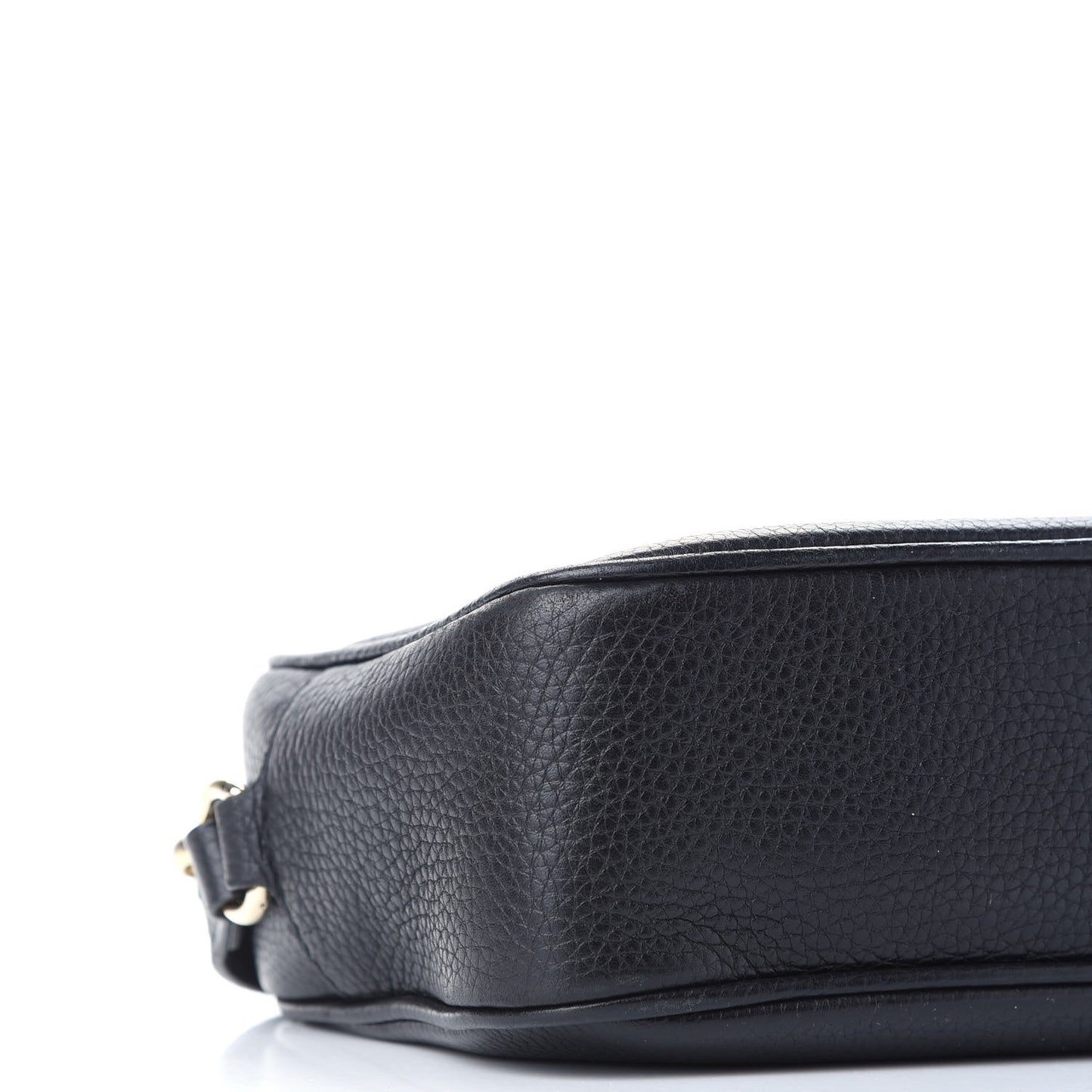 Pebbled Calfskin Small Soho Disco Bag Black